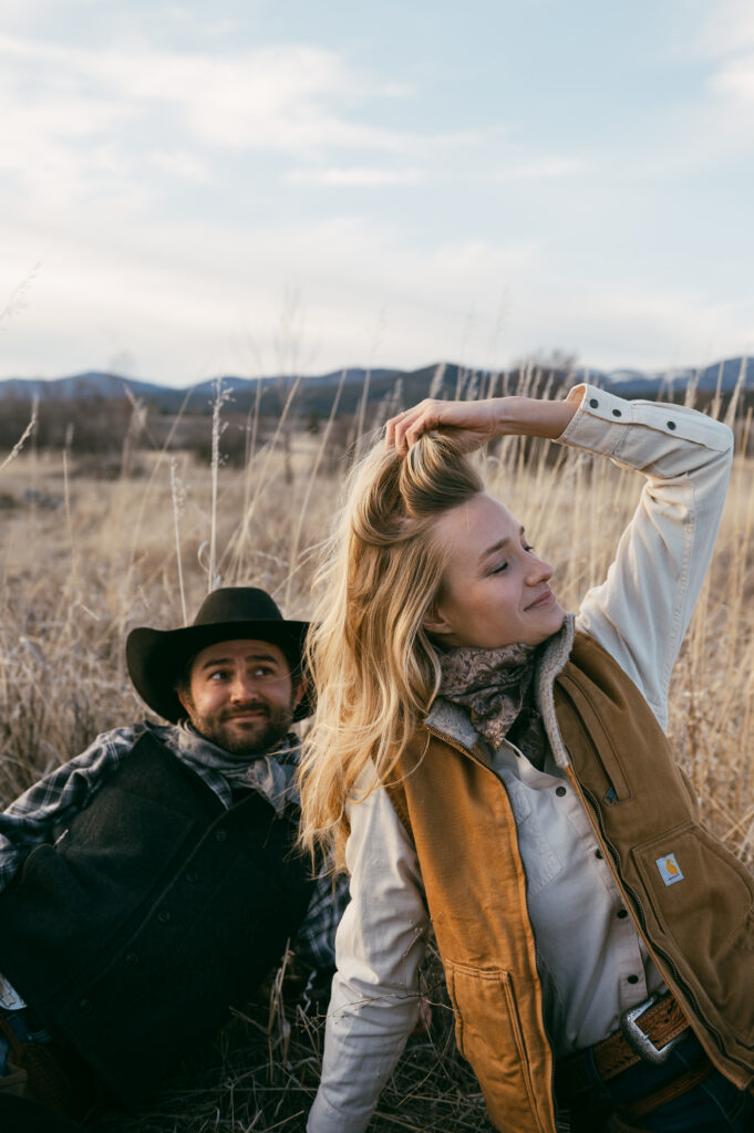 Montana Western Ranch Engagement Session, Western Engagement Session, Ranch Engagement, Texas Engagement, Texas Ranch Engagement, Engagement Photos, Western Engagement Outfit Inspo, Western Engagement Photographer, Montana Engagement Photographer, Texas Engagement Photographer